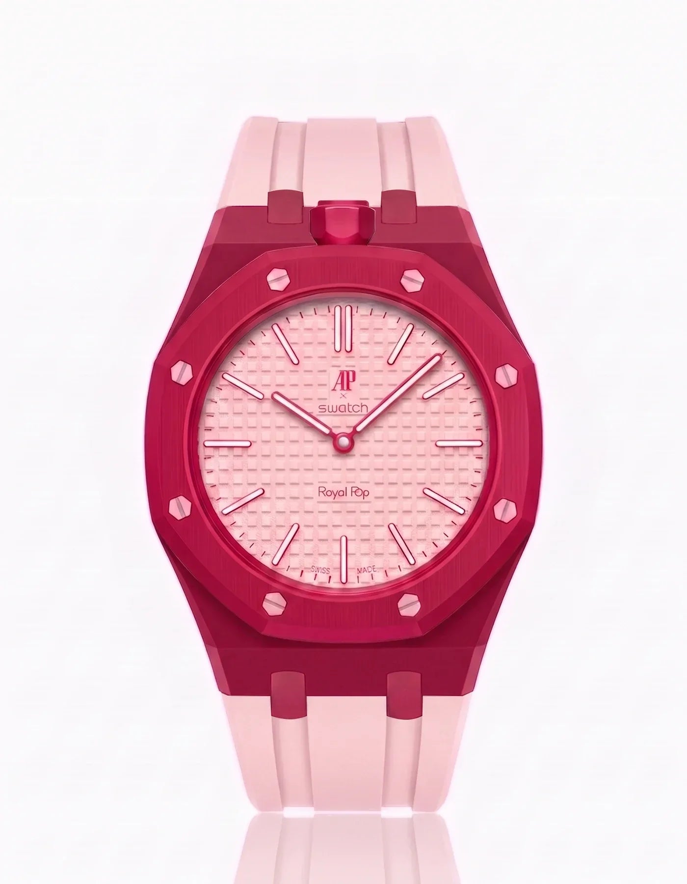 Silicone Strap & Bioceramic Case Royal Pop Otto Rosso(Customize Colors)