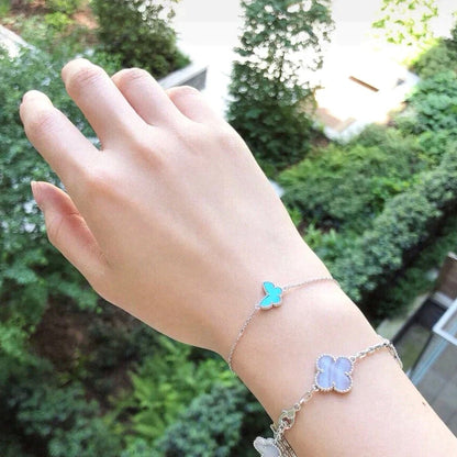 [Love Aura]BUTTERFLY TURQUOISE BUTTERFLY BRACELET SILVER