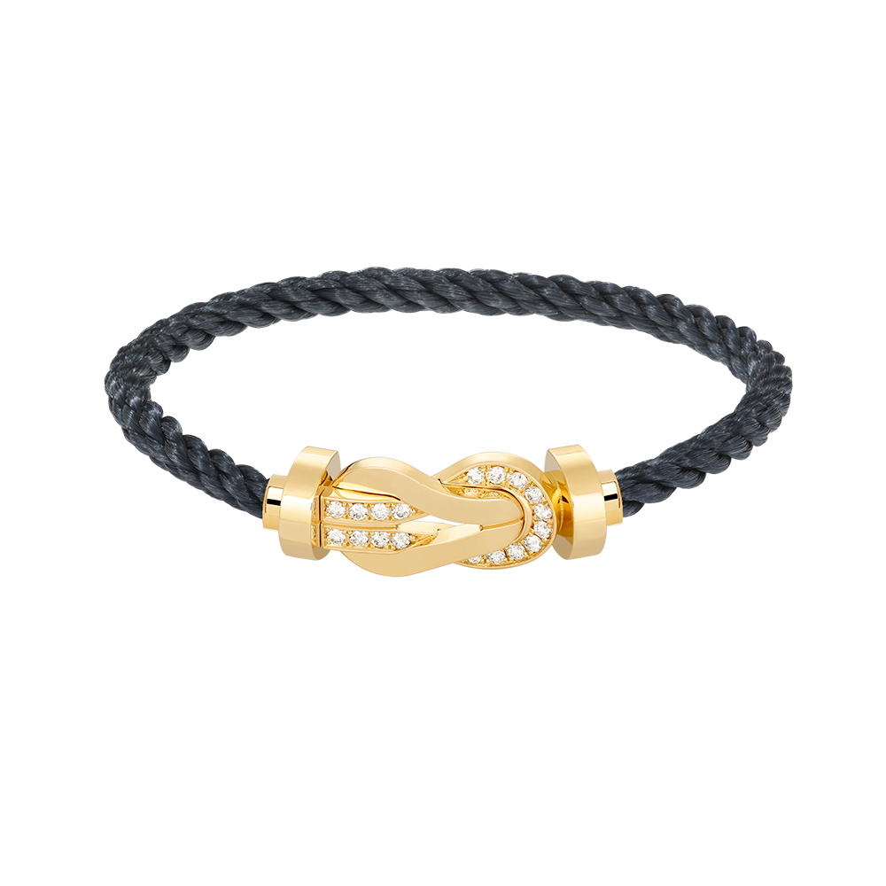 [Love Aura]CHANCE LARGE 8 FIGURE BUCKLE HALF DIAMOND BRACELET GOLD
