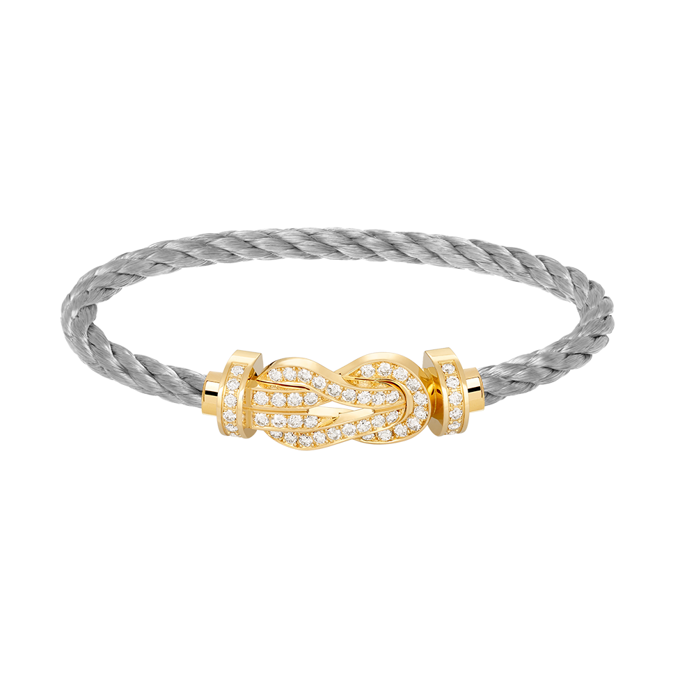 [Love Aura]CHANCE LARGE 8 FIGURE BUCKLE FULLDIAMOND BRACELET GOLD