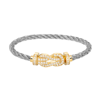 [Love Aura]CHANCE LARGE 8 FIGURE BUCKLE FULLDIAMOND BRACELET GOLD