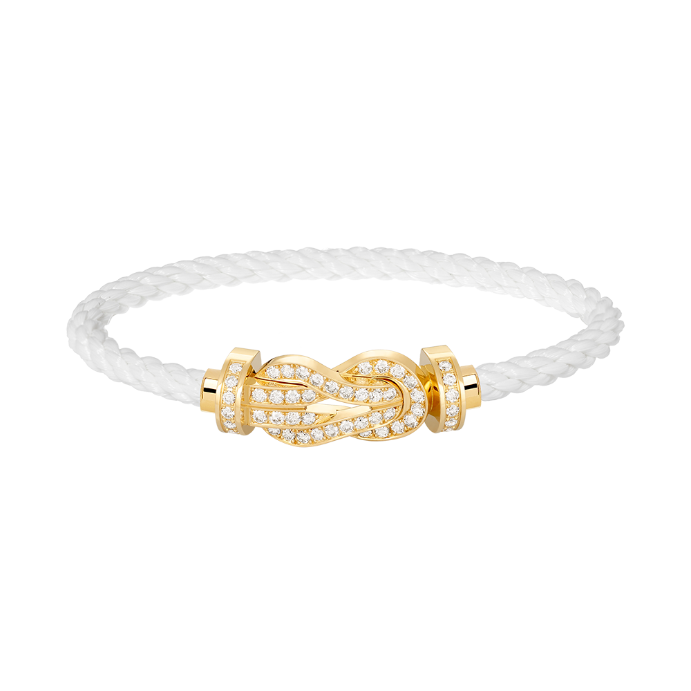 [Love Aura]CHANCE LARGE 8 FIGURE BUCKLE FULLDIAMOND BRACELET GOLD