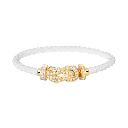 [Love Aura]CHANCE LARGE 8 FIGURE BUCKLE FULLDIAMOND BRACELET GOLD