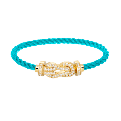 [Love Aura]CHANCE LARGE 8 FIGURE BUCKLE FULLDIAMOND BRACELET GOLD