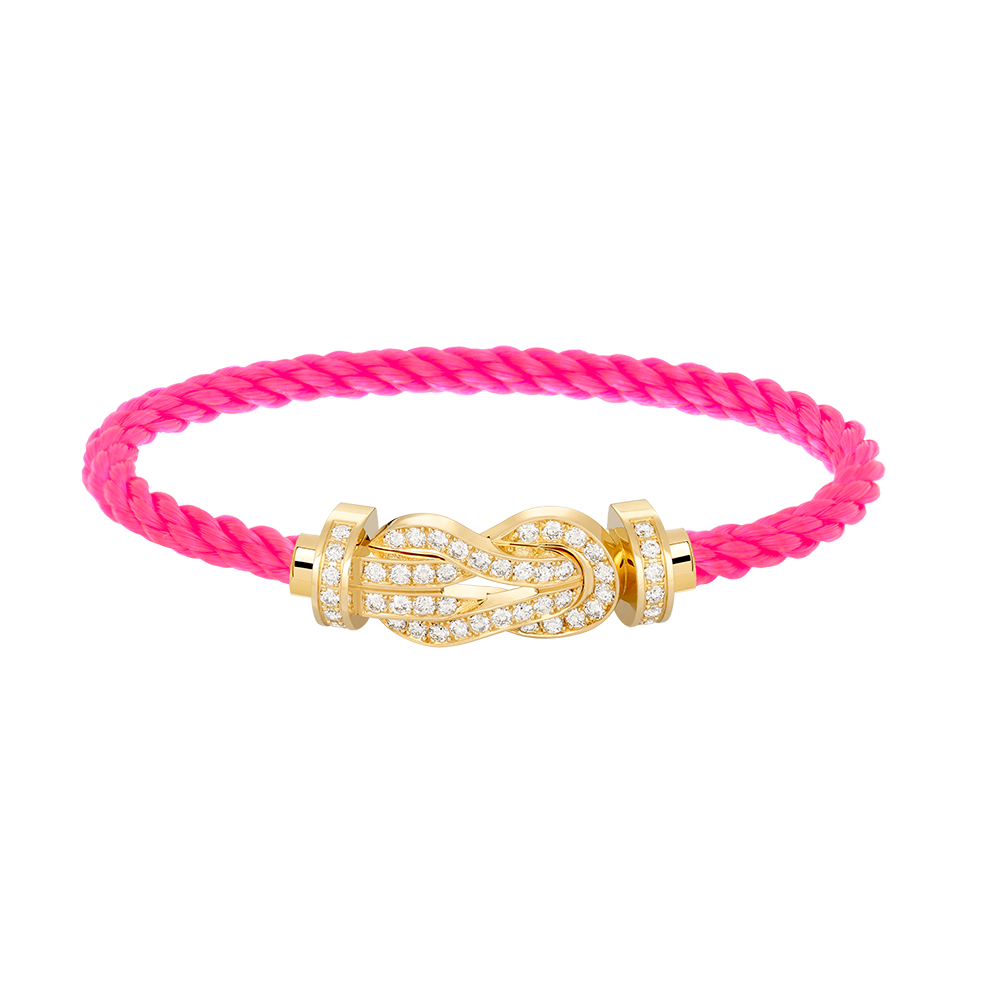 [Love Aura]CHANCE LARGE 8 FIGURE BUCKLE FULLDIAMOND BRACELET GOLD