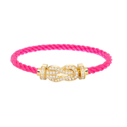 [Love Aura]CHANCE LARGE 8 FIGURE BUCKLE FULLDIAMOND BRACELET GOLD