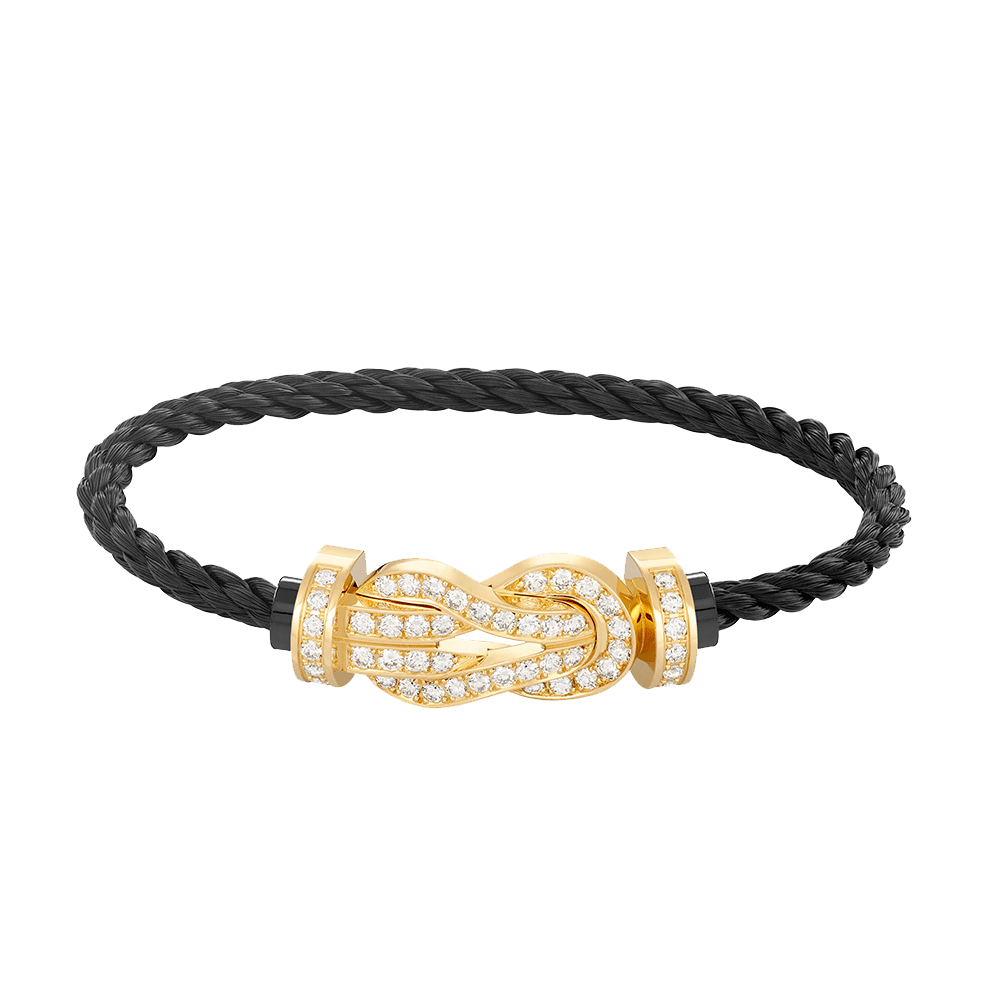[Love Aura]CHANCE LARGE 8 FIGURE BUCKLE FULLDIAMOND BRACELET GOLD