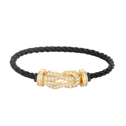 [Love Aura]CHANCE LARGE 8 FIGURE BUCKLE FULLDIAMOND BRACELET GOLD