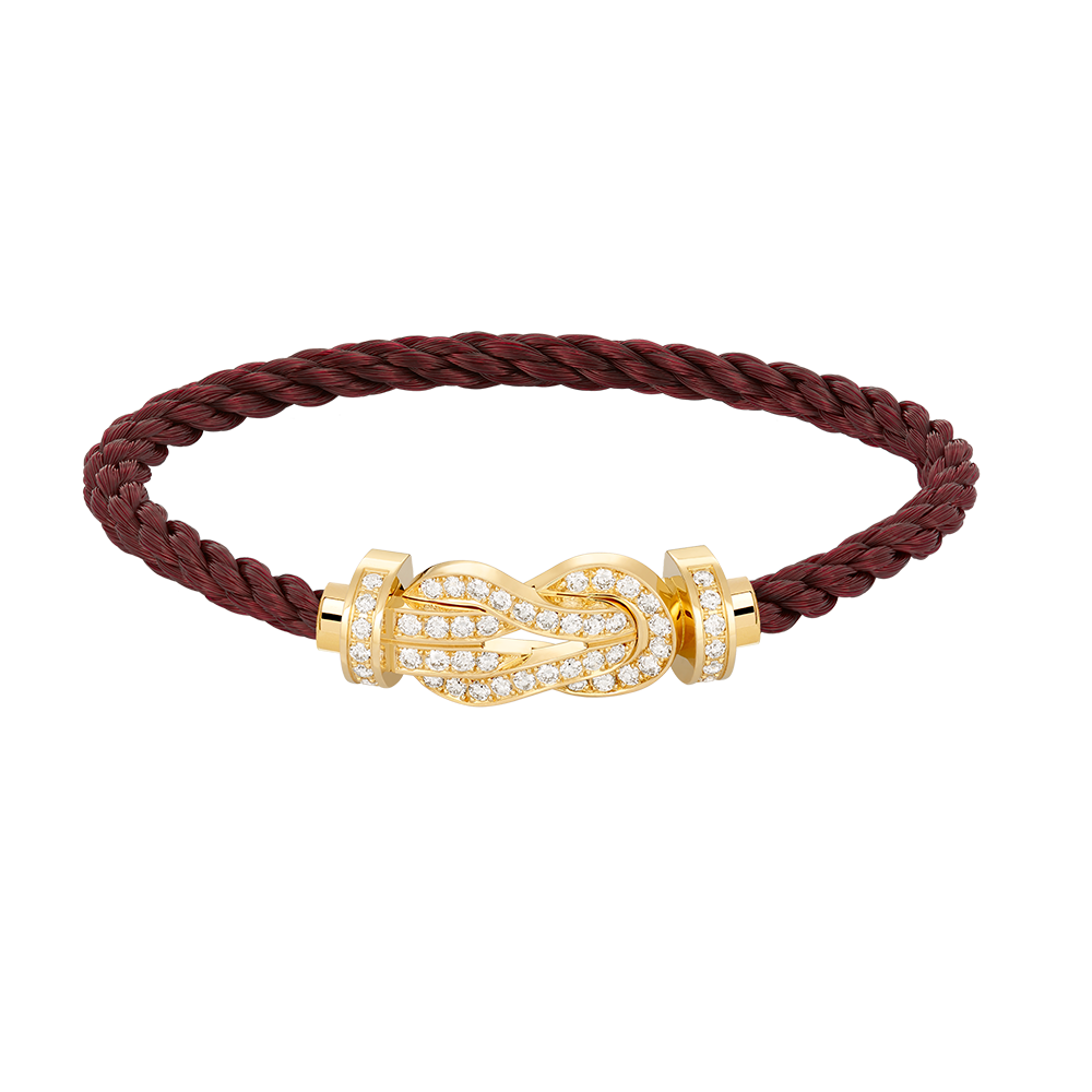 [Love Aura]CHANCE LARGE 8 FIGURE BUCKLE FULLDIAMOND BRACELET GOLD