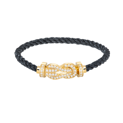 [Love Aura]CHANCE LARGE 8 FIGURE BUCKLE FULLDIAMOND BRACELET GOLD