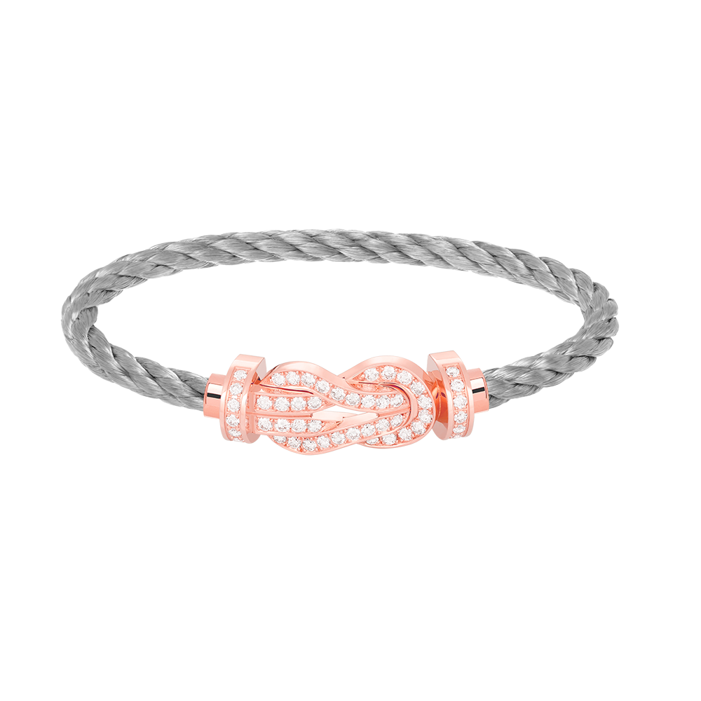 [Love Aura]CHANCE LARGE 8 FIGURE BUCKLE FULL DIAMOND BRACELET ROSE GOLD