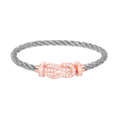 [Love Aura]CHANCE LARGE 8 FIGURE BUCKLE FULL DIAMOND BRACELET ROSE GOLD