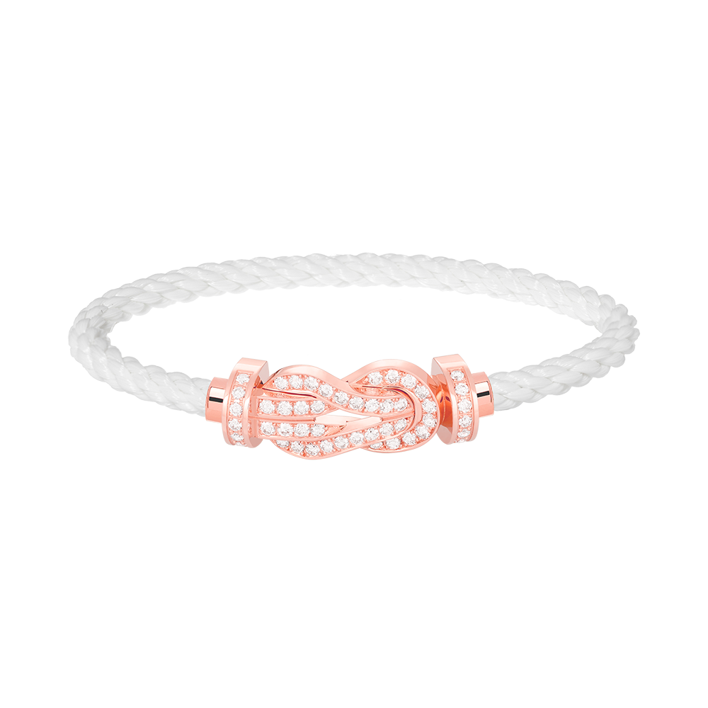 [Love Aura]CHANCE LARGE 8 FIGURE BUCKLE FULL DIAMOND BRACELET ROSE GOLD