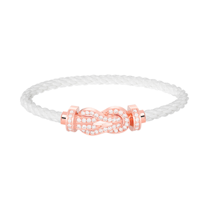 [Love Aura]CHANCE LARGE 8 FIGURE BUCKLE FULL DIAMOND BRACELET ROSE GOLD