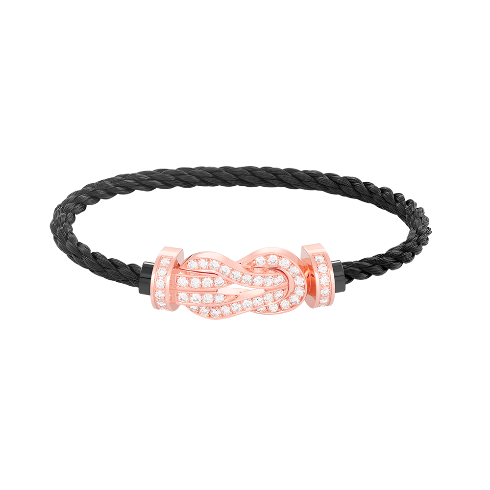 [Love Aura]CHANCE LARGE 8 FIGURE BUCKLE FULL DIAMOND BRACELET ROSE GOLD