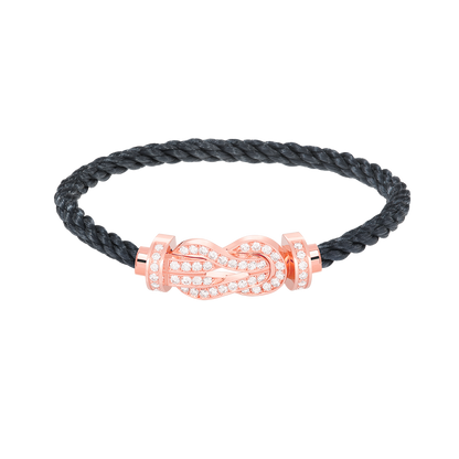 [Love Aura]CHANCE LARGE 8 FIGURE BUCKLE FULL DIAMOND BRACELET ROSE GOLD