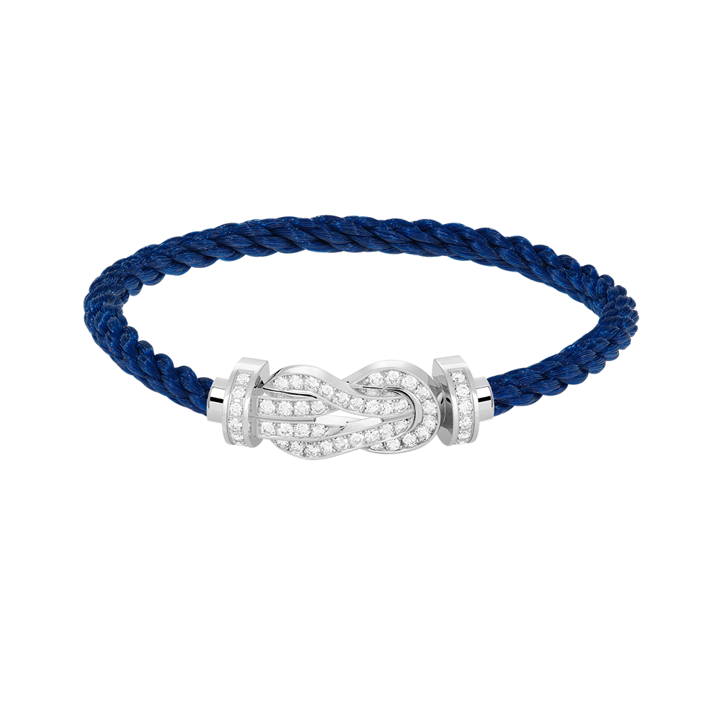 [Love Aura]CHANCE LARGE 8 FIGURE BUCKLE FULL DIAMOND BRACELET SILVER