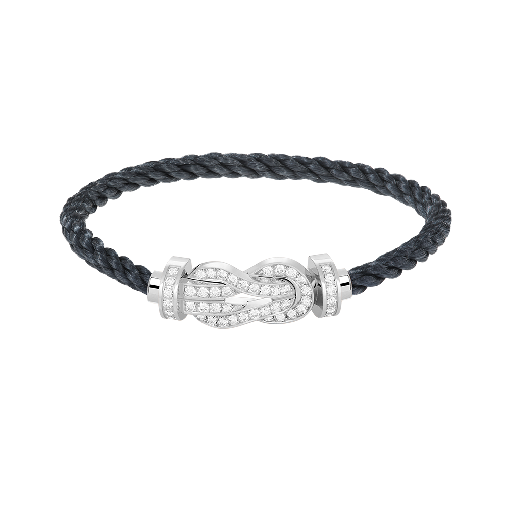 [Love Aura]CHANCE LARGE 8 FIGURE BUCKLE FULL DIAMOND BRACELET SILVER