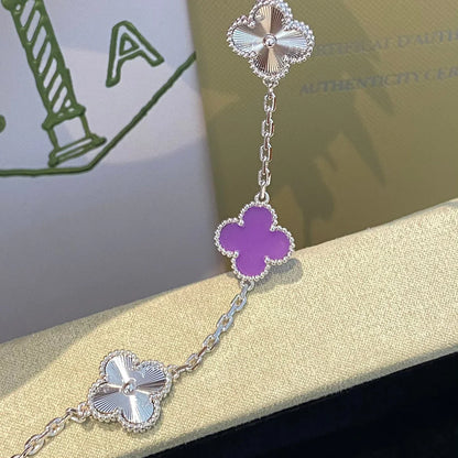 [Love Aura] CLOVER 5 MOTIF VIOLET BRACELET COLLECTION