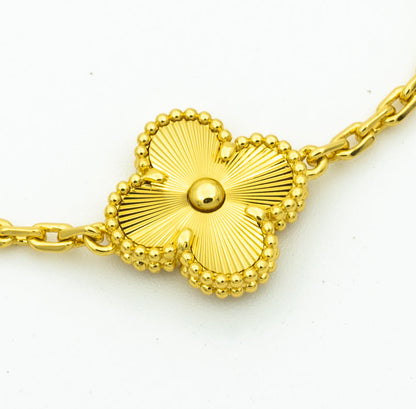 [Love Aura]CLOVER BRACELET 5 MOTIFS GOLD DIAMOND