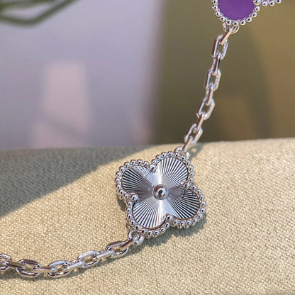 [Love Aura] CLOVER 5 MOTIF VIOLET BRACELET COLLECTION