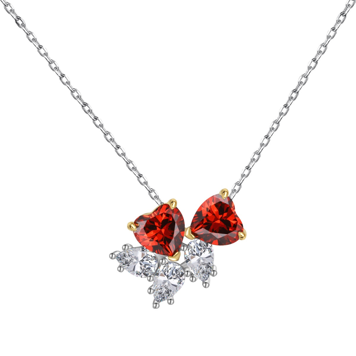 [Love Aura]Dainty Red Heart Necklace