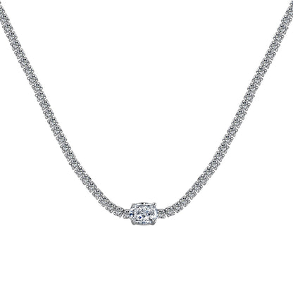 [Love Aura]1.0 Carat Shining Oval Cut Necklace