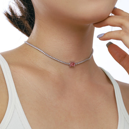 [Love Aura]2.0 carat Ornate Emerald Cut Necklace