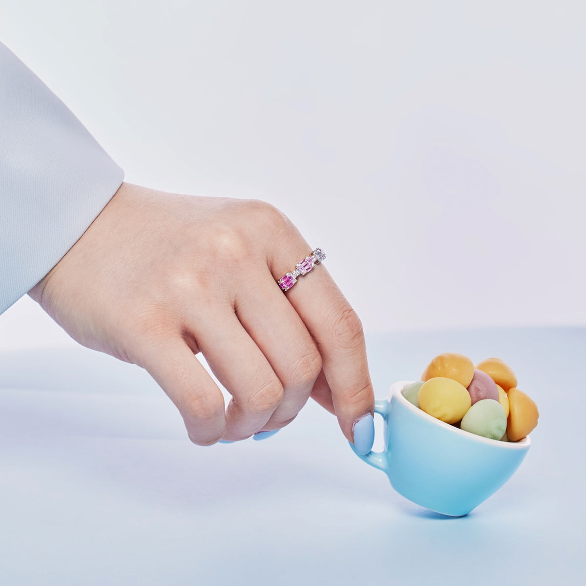 [Love Aura]Unique Colorful Emerald Cut Party Ring