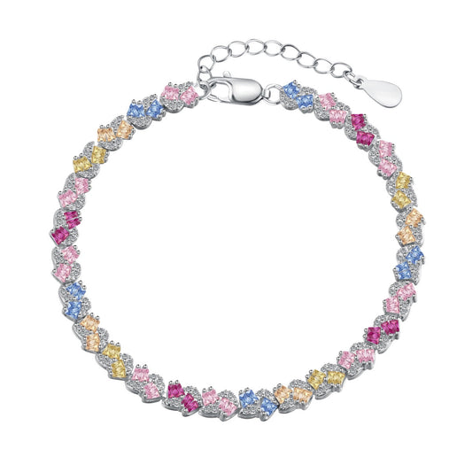 [Love Aura]Ornate Colorful Flower Shape Party Bracelet