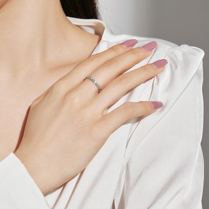 [Love Aura]Sparkling Vibrant Round Shape Daily Ring