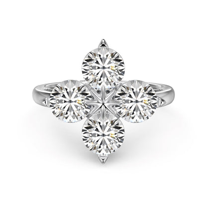 [Love Aura]Four-Leaf Clover Eight-Pointed Star Ring