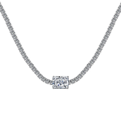 [Love Aura]2.0 carat Ornate Emerald Cut Necklace