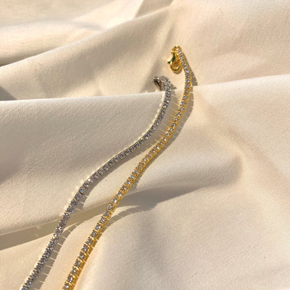 [Love Aura]Radiant Shinning Princess Cut Tennis Bracelet