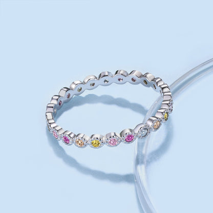 [Love Aura]Radiant Sparkling Round Cut Daily Ring