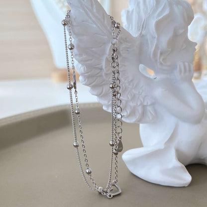 [Love Aura]Dainty Double Layer Love Heart Bracelet