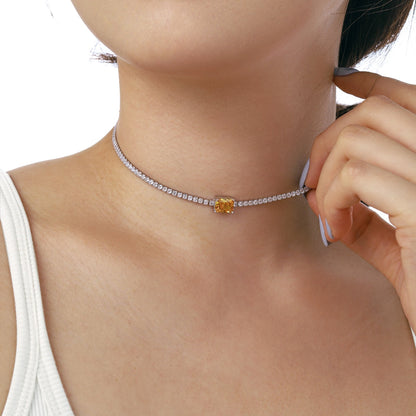 [Love Aura]2.0 carat Ornate Emerald Cut Necklace