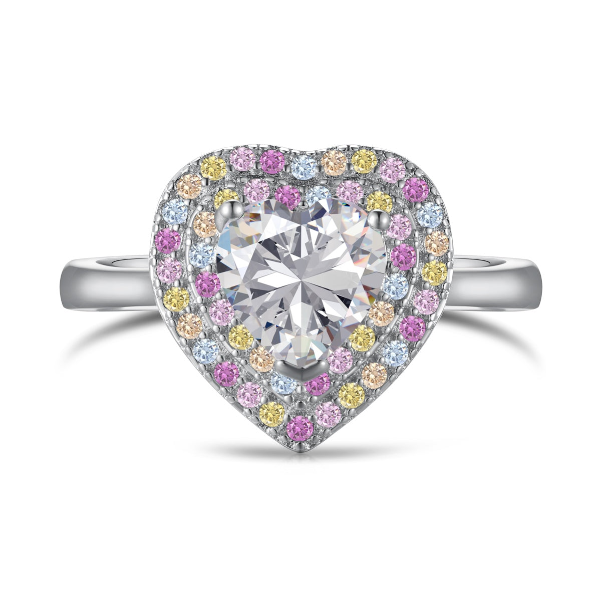 [Love Aura]Delicate Ebullient Heart Shape Wedding Ring