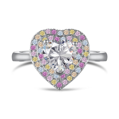 [Love Aura]Delicate Ebullient Heart Shape Wedding Ring