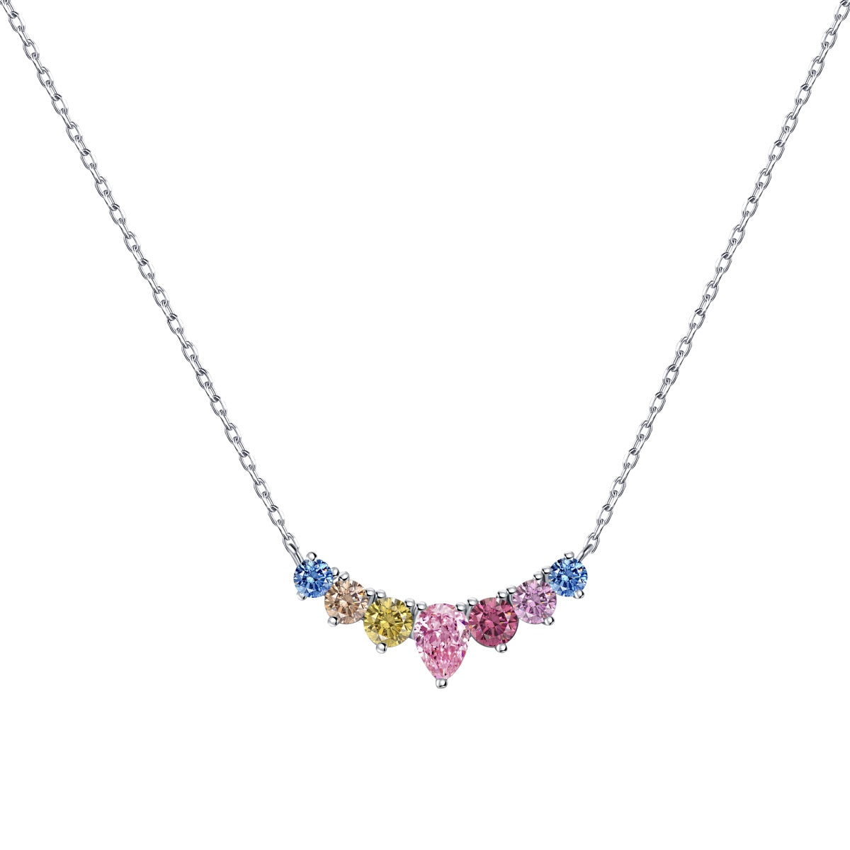 [Love Aura]Dainty Colorful Heart Necklace