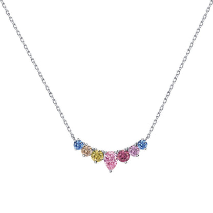[Love Aura]Dainty Colorful Heart Necklace