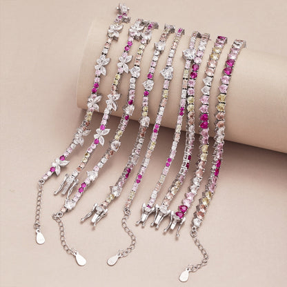 [Love Aura]Ornate Colorful Butterfly Shape Round Cut Daily Bracelet