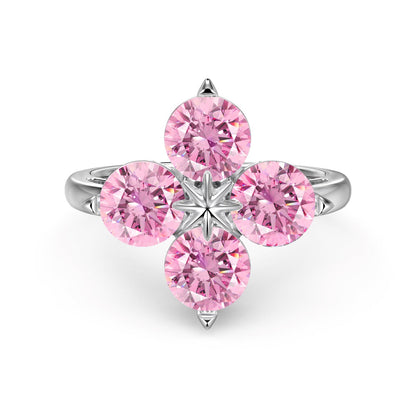 [Love Aura]Four-Leaf Clover Eight-Pointed Star Ring