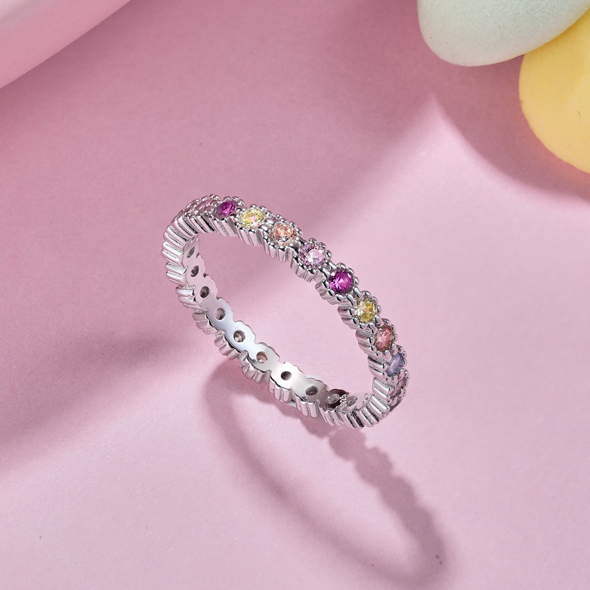 [Love Aura]Exquisite Colorful Round Cut Party Ring