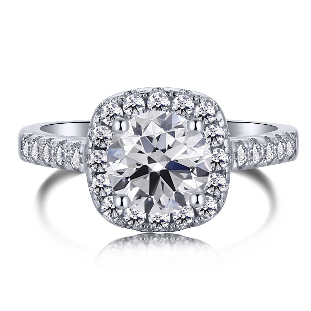 [Love Aura]Dazzling Resplendent Round Cut Wedding Ring