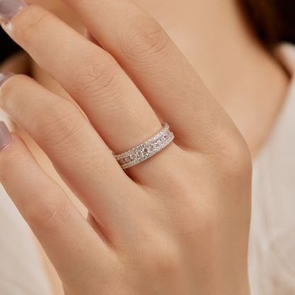 [Love Aura]Delicate Colorful Round Cut Daily Ring