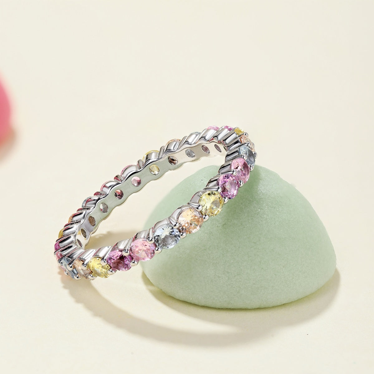 [Love Aura]Dazzling Resplendent Round Cut Party Ring