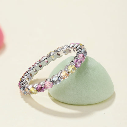 [Love Aura]Dazzling Resplendent Round Cut Party Ring