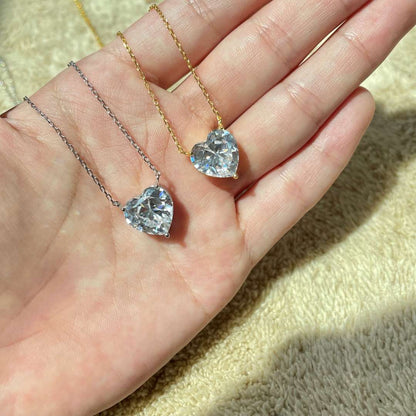 [Love Aura]6.0 carat Radiant Heart Shape Necklace
