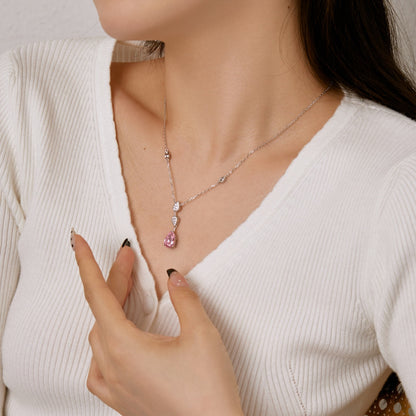[Love Aura]Dazzling Pear Cut Necklace